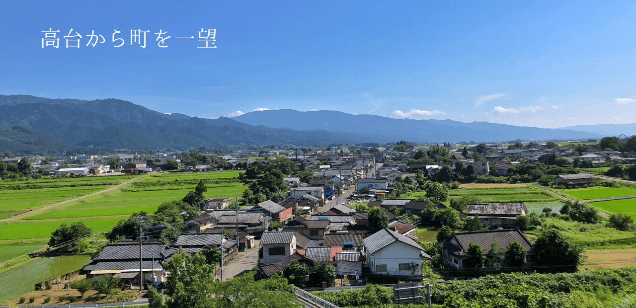 高台から町を一望