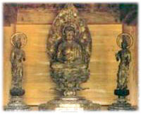 木造阿弥陀如来及両脇侍像の写真